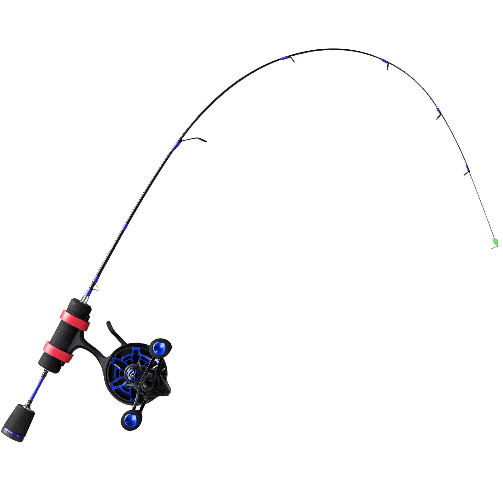 Ice Fishing Icx Frost Reel & Rod Combo Left Reel, PU / 32'L Titanium Tip /  Blue