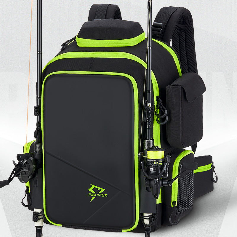 Play King Fishing Tackle Backpack Bag with Rod Holder Boxes