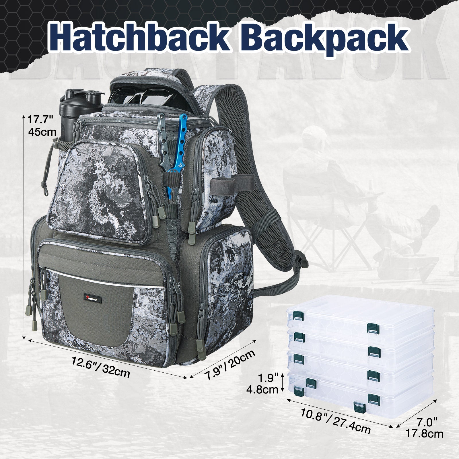 Fishing Tackle Backpack With Fishing Gear Bag | Piscifun