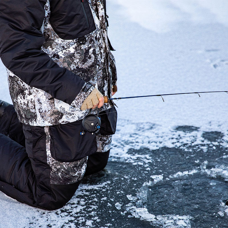 Ice Fishing Suit | Ice Fishing Bib and Jacket | Bibs / Black Gray / 3XL |  Piscifun