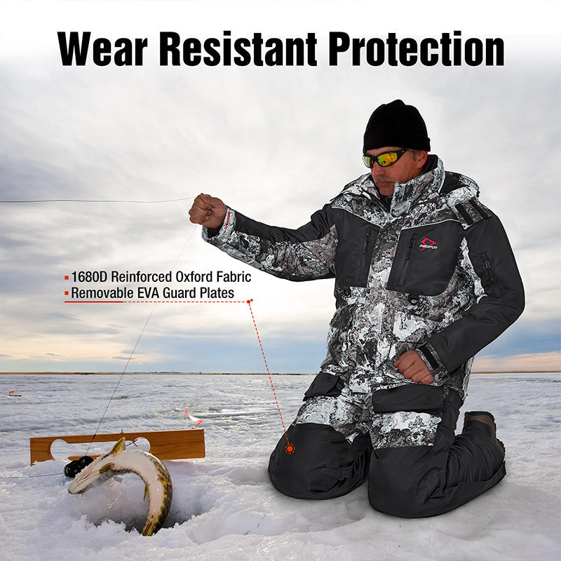  Piscifun Ice Fishing Jacket, Floating Waterproof Ice Fishing  Coat, Insulated Jacket for Cold Weather Conditions, Black&Grey, XXXL :  Clothing, Shoes & Jewelry