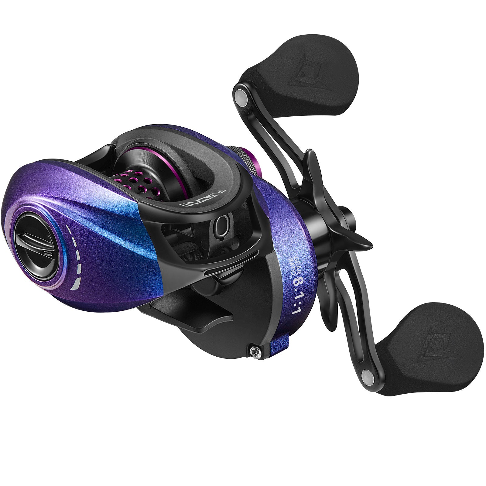 Spark Pro Colorful Baitcaster Fishing Reels, 8.1:1 / Left Hand
