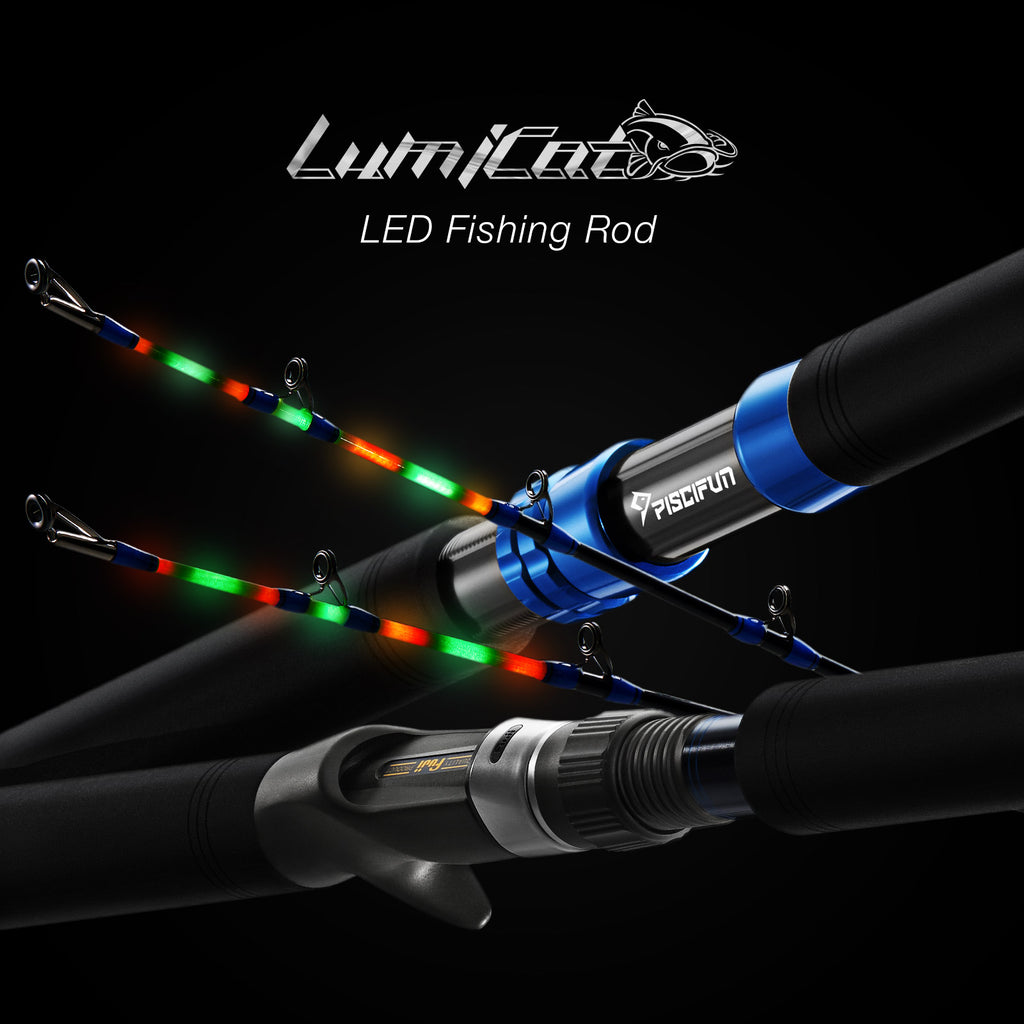 LED LumiCat Catfish Rods, 2Piece Casting Rods