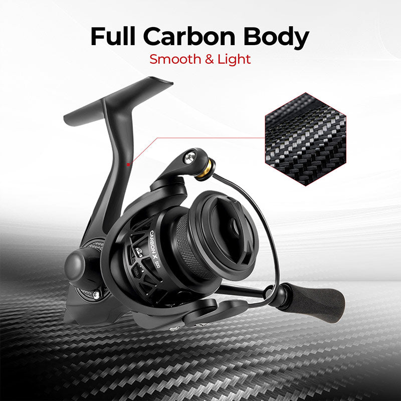Carbon X Spinning Reel Ultralight Fishing Reels, 1000
