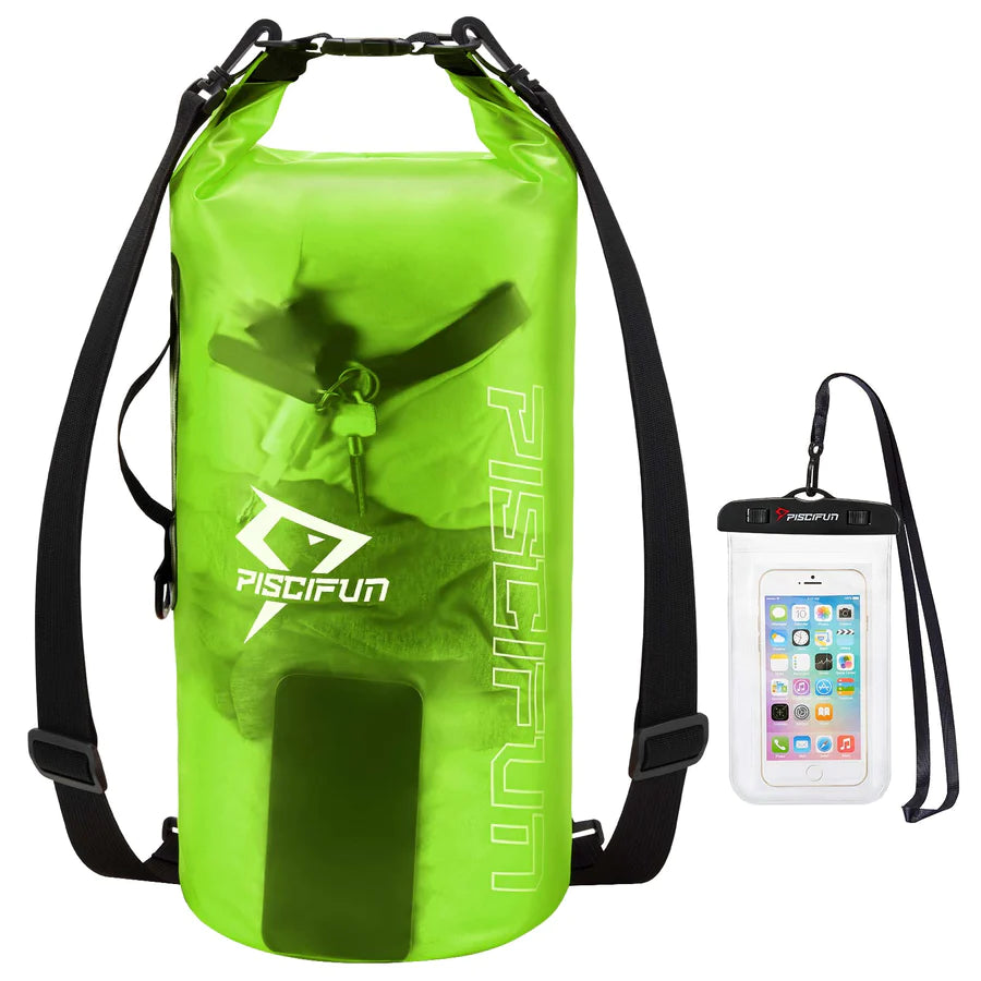 Piscifun® Waterproof Dry Bag with Phone Case,Transparent Dry Bag 2L/5L/10L/ 20L/30L/40L