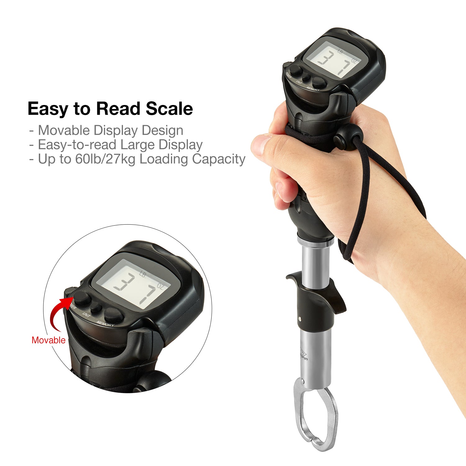 Digital Fish Grip Scale,3 in 1 Digital Fish Grip Scale Fish Grabber Scale  Unparalleled Experience 