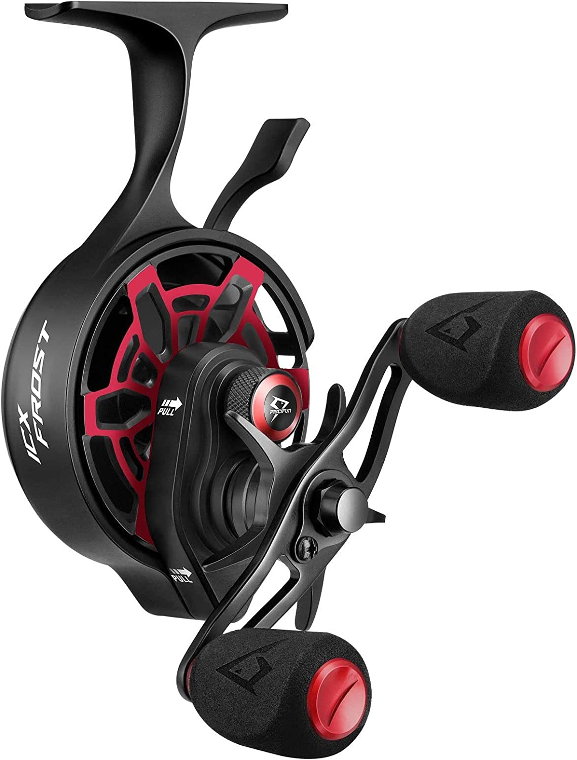 Left Handed Ice Fishing Reel with 3 5 1 Speed Ratio and Magnetic