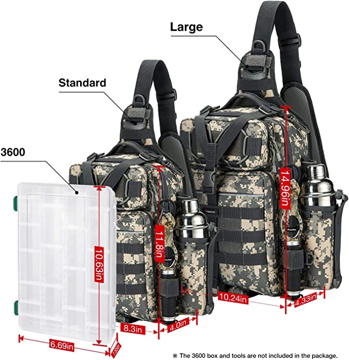 Piscifun Lightweight Fishing Tackle Backpack with Guam