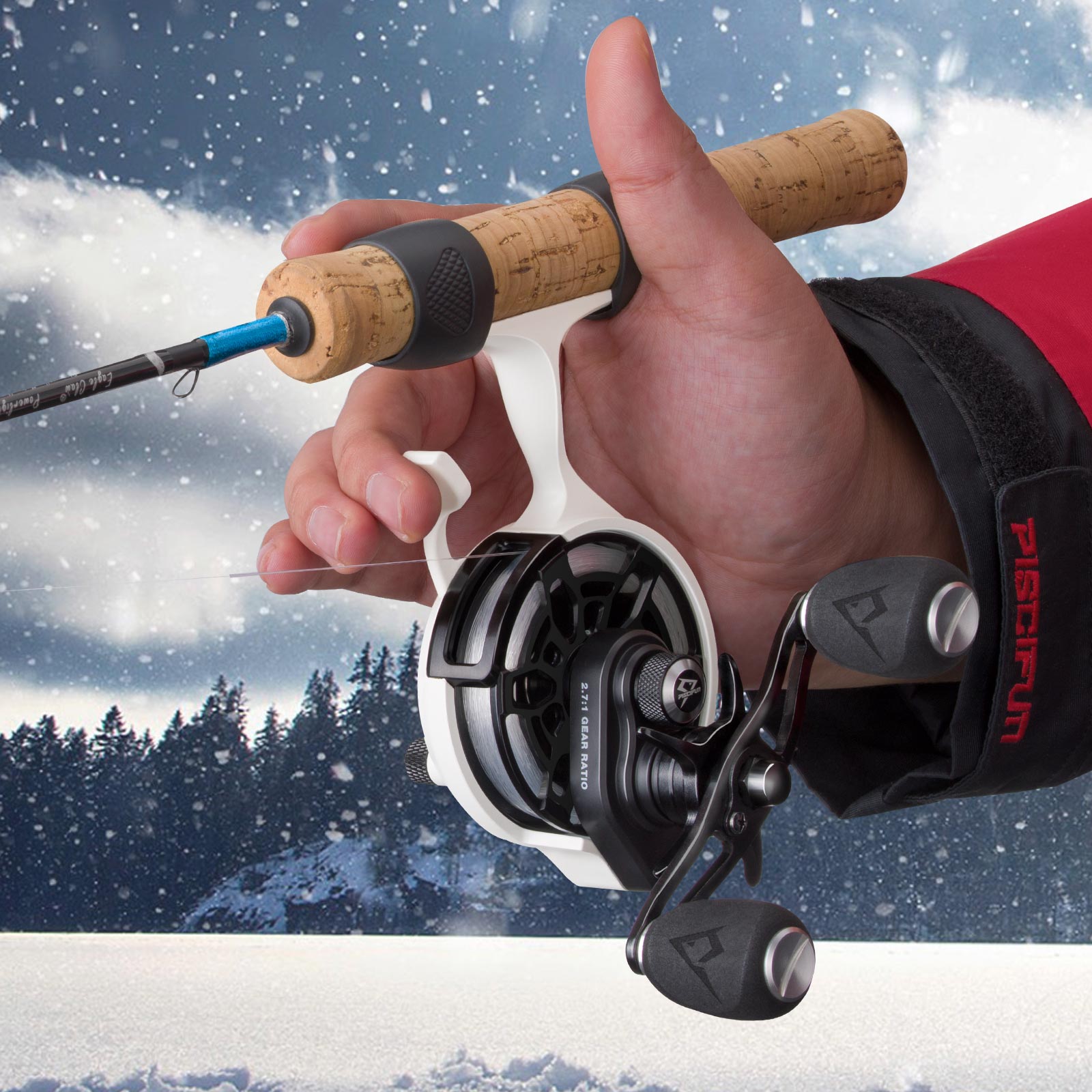 How to spool an inline Ice fishing reel! 