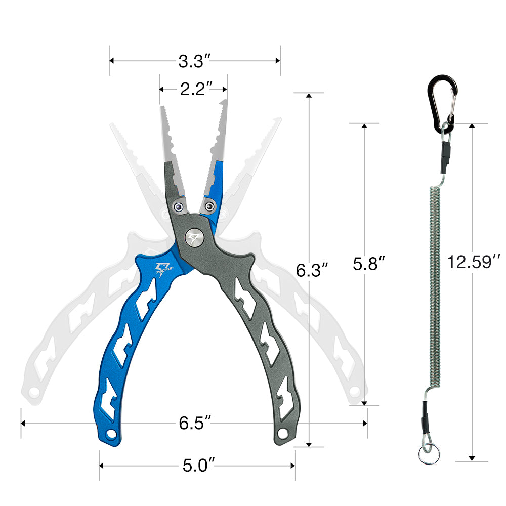 Buy Piscifun Fishing Pliers Aluminium Hook Remover Braid Cutters
