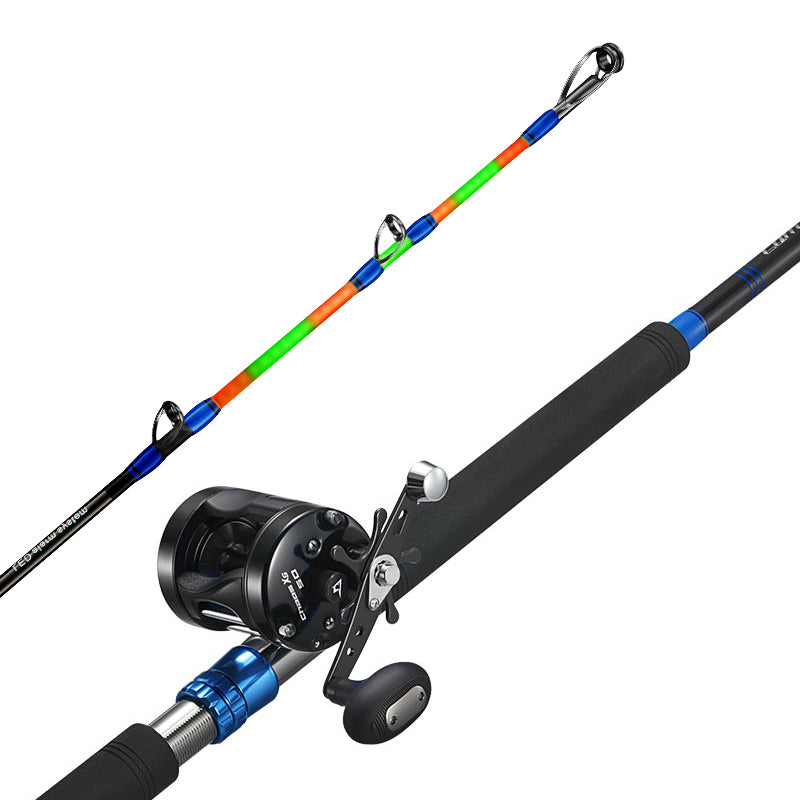 Portable Fishing Rod Reel Combo Catfish Pro Reel Baitcaster Rod