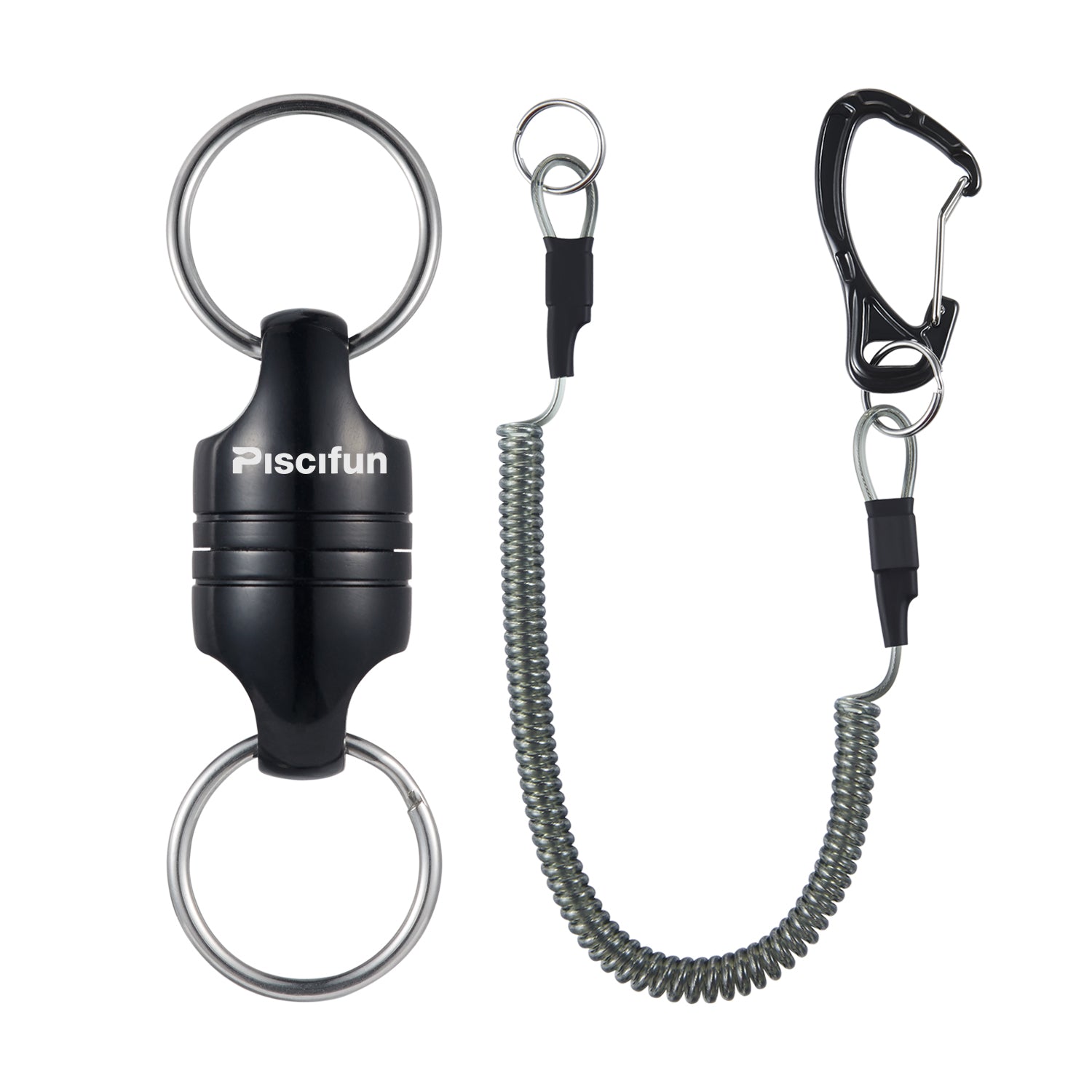 Fishing Magnetic Tool Release Holder Fly Fishing Retractor Net Release Clip  With Keychain Carabiner