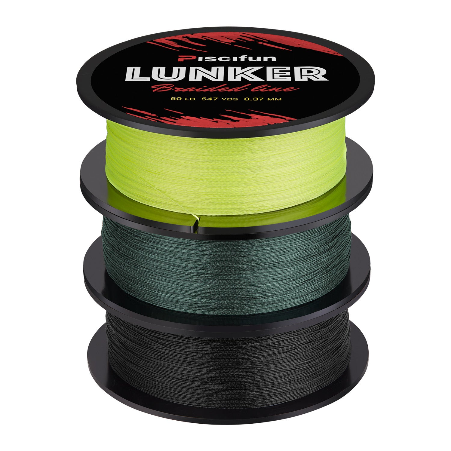 Piscifun® Lunker Braided Fishing Line 547Yds/ 500M 4 Strands 
